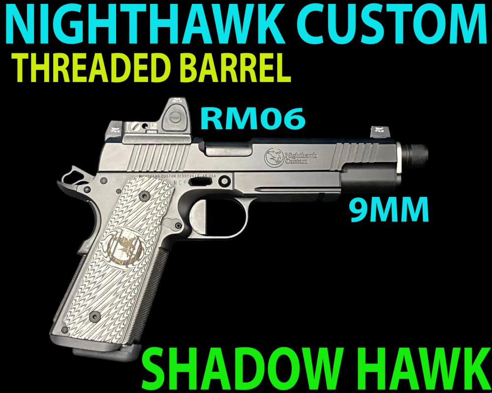 NightHawk Custom Shadow Hawk 9MM, Threaded Barrel, Trijicon RM06-img-0