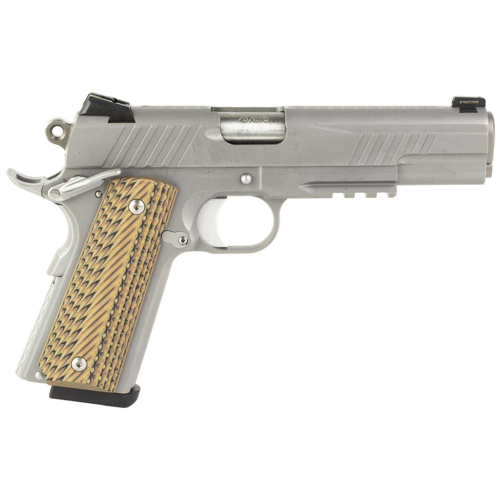 Savage 1911 Govt Rail Stainless 45 ACP Pistol-img-0