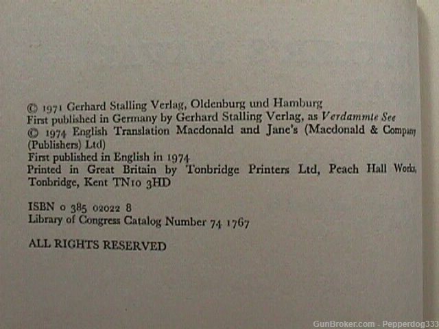 1974 Edition of Adolf ‘s Book Titled s Naval War in Hard Cover-img-3