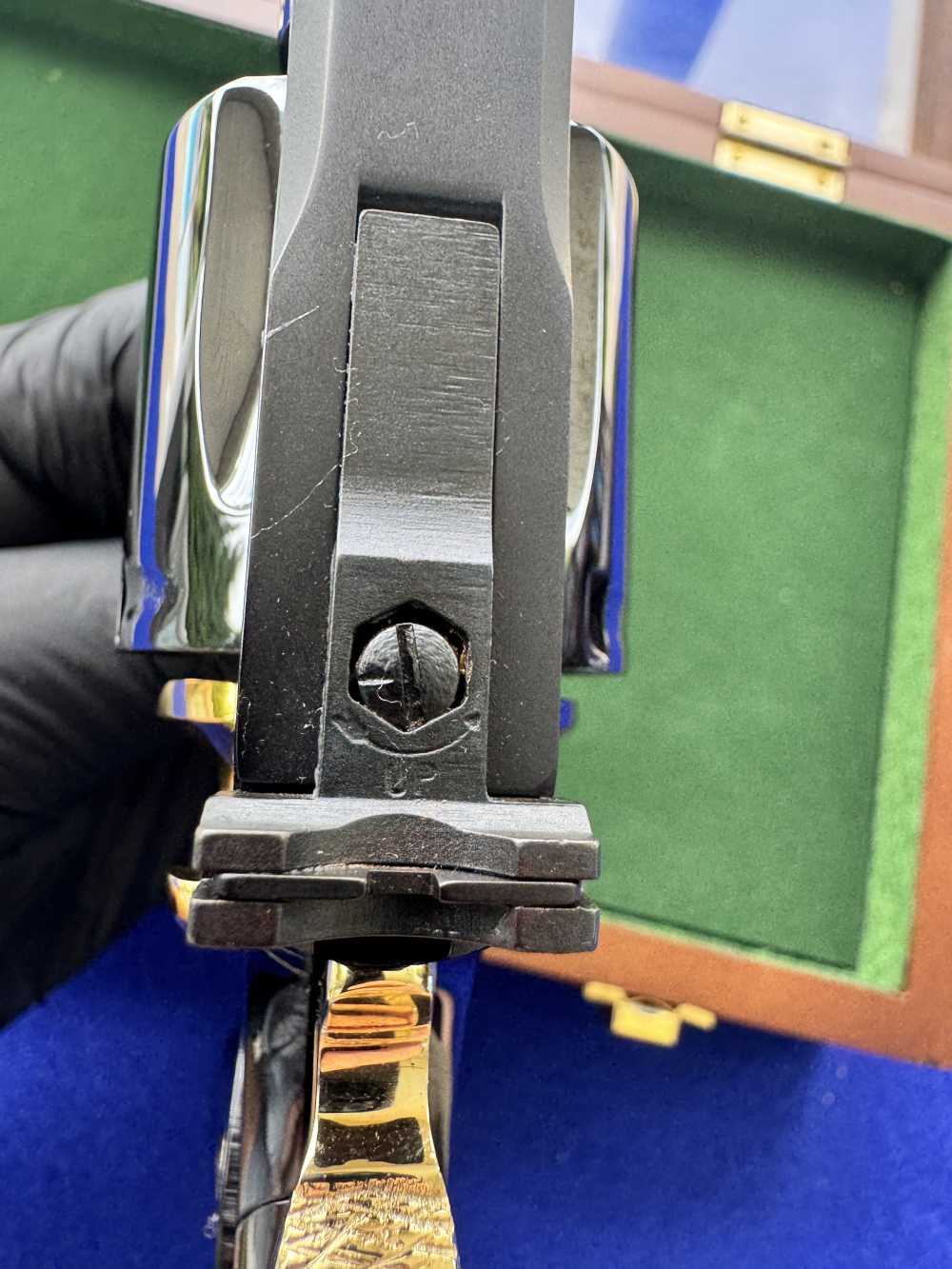 Mint 1968 Colt Python .357 Mag 4" VR Brite Blue Gold Accents C&R-img-12