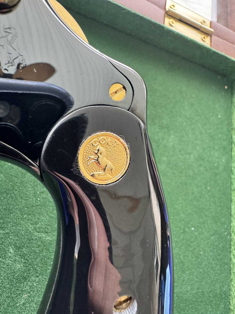 Mint 1968 Colt Python .357 Mag 4" VR Brite Blue Gold Accents C&R-img-4