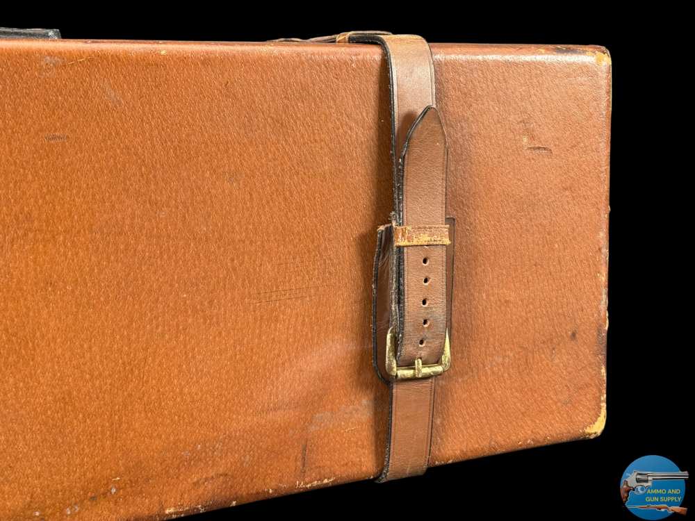 GUNMARK - BROWN LEATHER O/U OR SXS GUN CASE - PENNY START-img-2