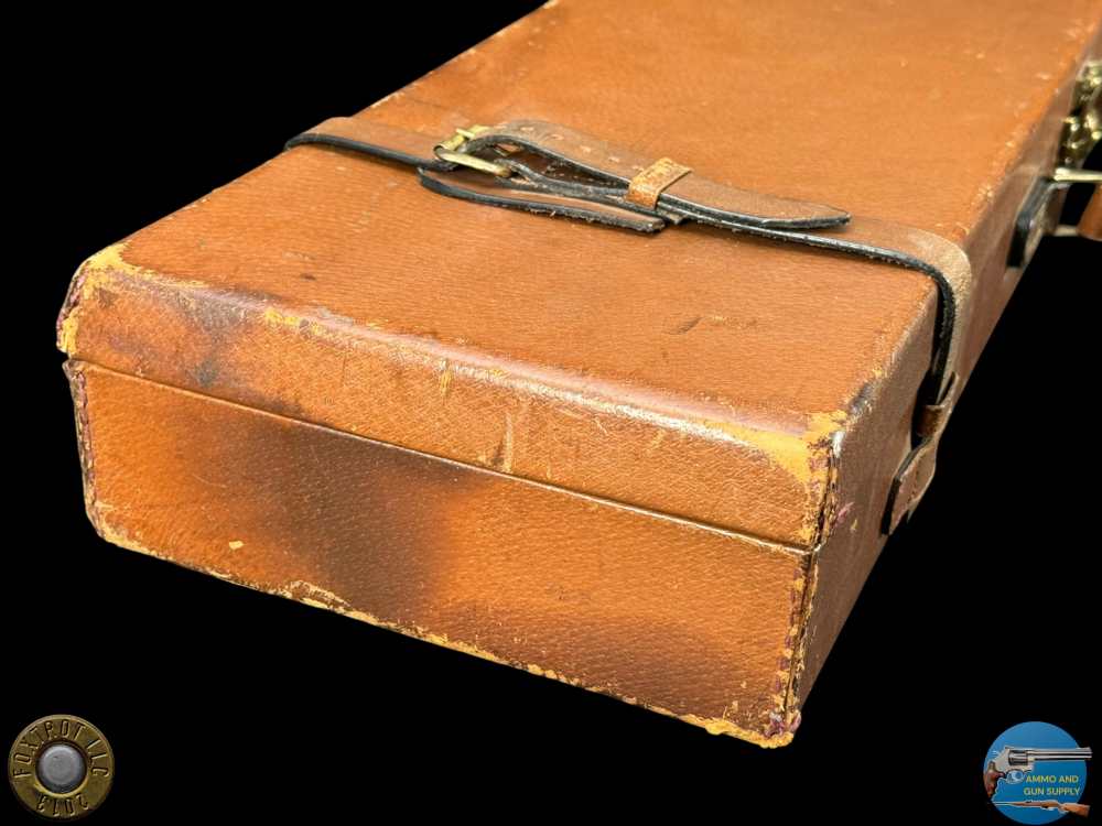 GUNMARK - BROWN LEATHER O/U OR SXS GUN CASE - PENNY START-img-13