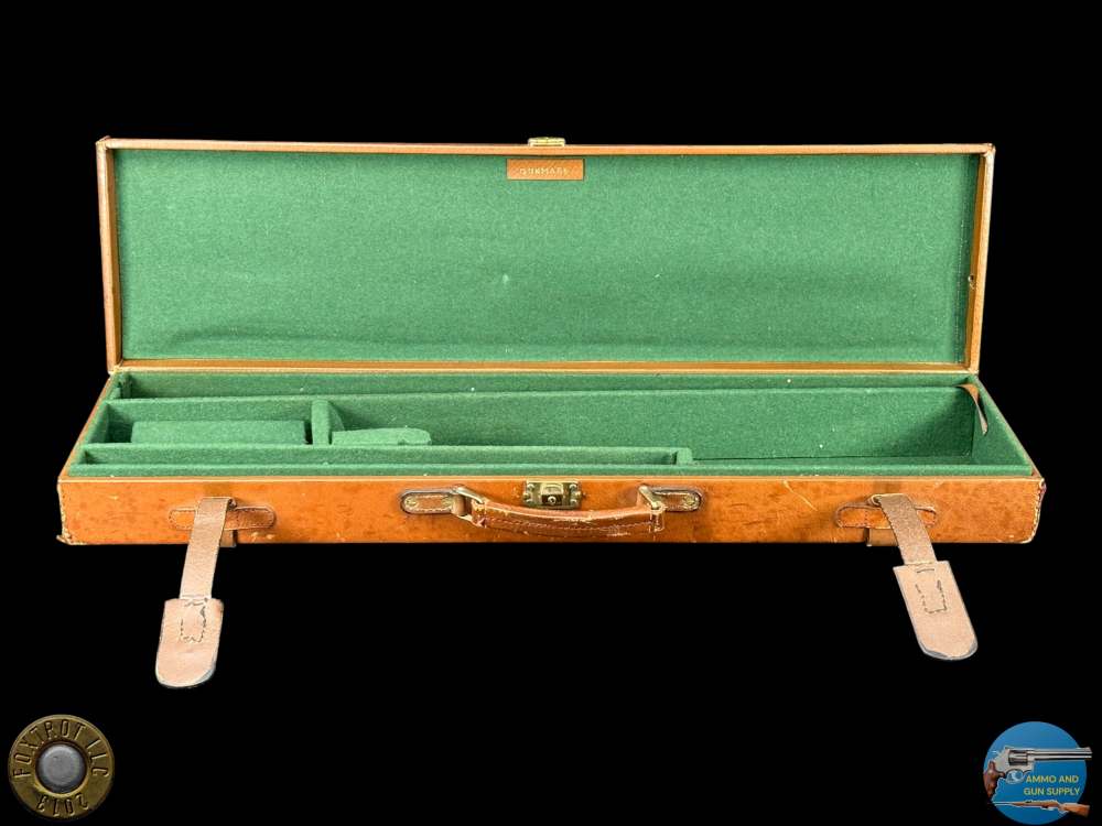 GUNMARK - BROWN LEATHER O/U OR SXS GUN CASE - PENNY START-img-7