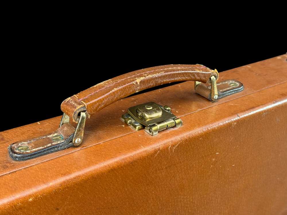 GUNMARK - BROWN LEATHER O/U OR SXS GUN CASE - PENNY START-img-3