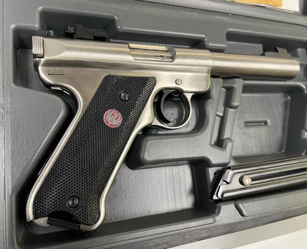 Ruger Mark II Target 5in Stainless Steel - BOX & PAPERS 2002 EXCELLENT COND-img-3