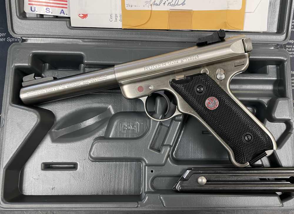 Ruger Mark II Target 5in Stainless Steel - BOX & PAPERS 2002 EXCELLENT COND-img-9