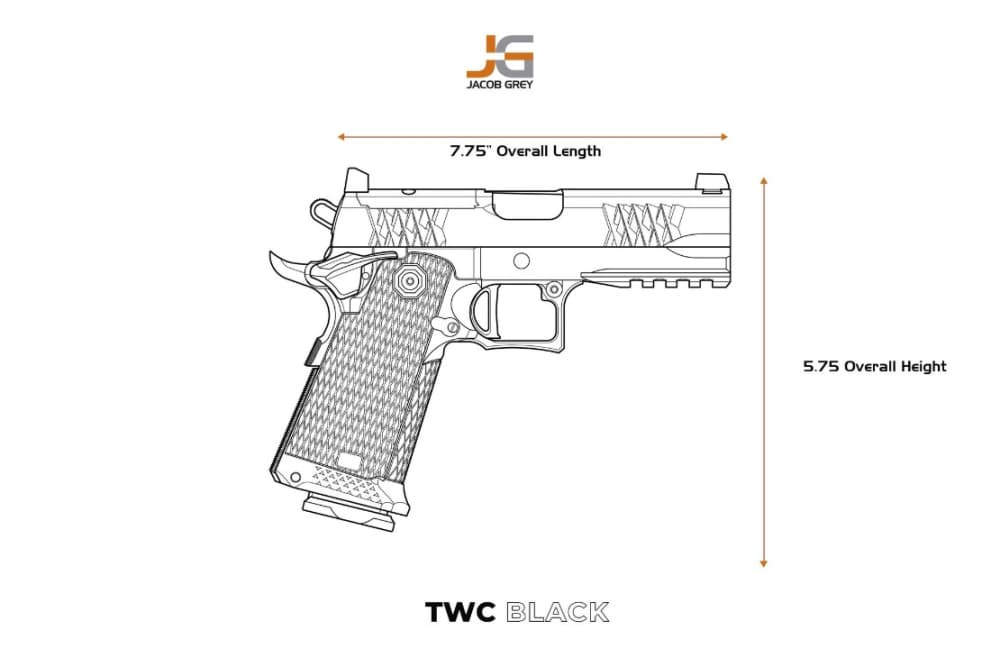 Jacob Grey TWC Black With PINNED Grip Safety 4.25" 9mm -img-3