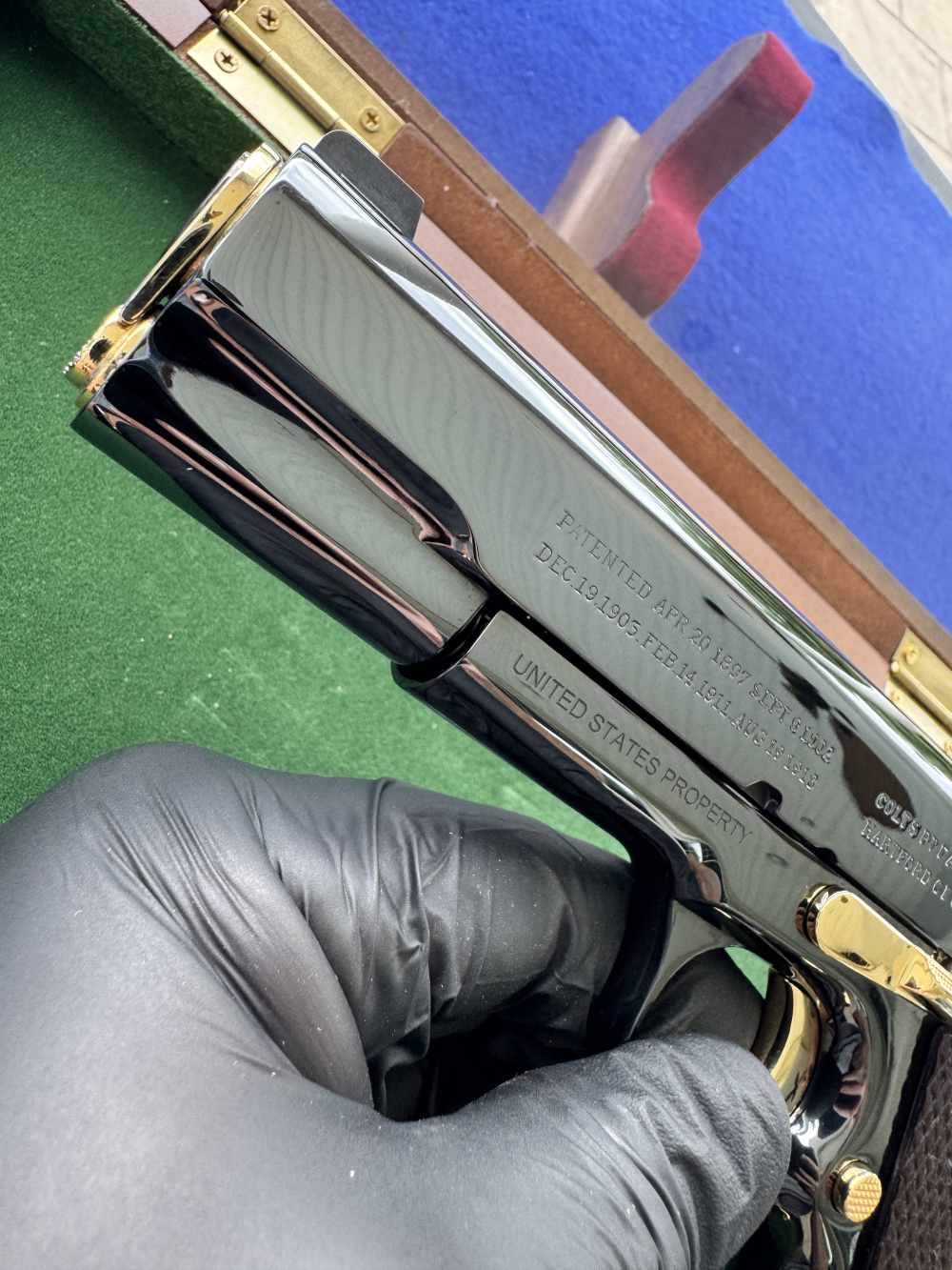 1917 Colt 1911 U.S. Property .45 ACP WW1 Pony Gold Accents C&R-img-7