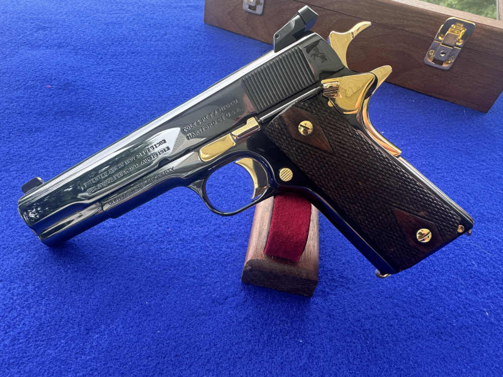 1917 Colt 1911 U.S. Property .45 ACP WW1 Pony Gold Accents C&R-img-32