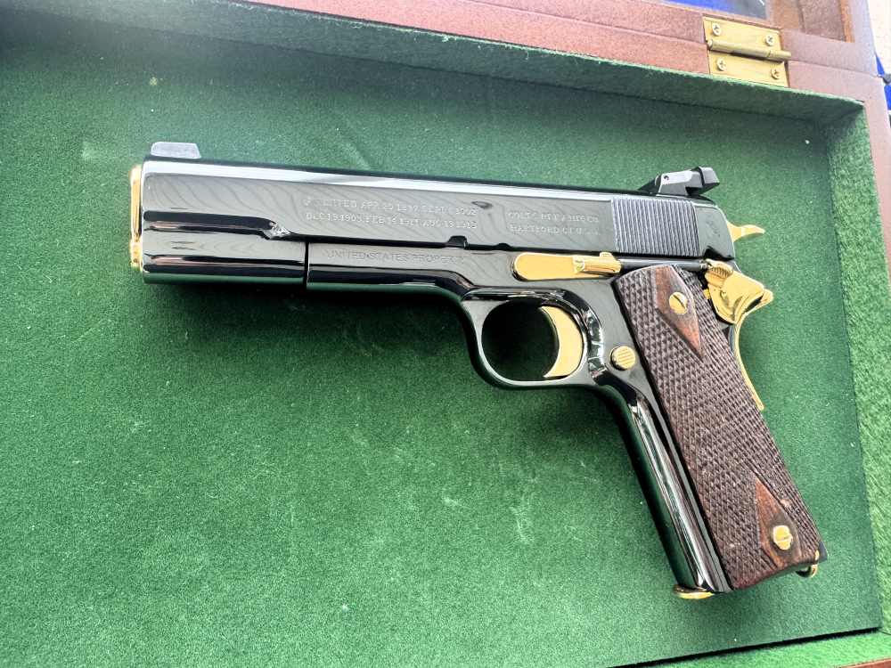 1917 Colt 1911 U.S. Property .45 ACP WW1 Pony Gold Accents C&R-img-30