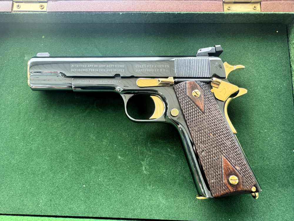 1917 Colt 1911 U.S. Property .45 ACP WW1 Pony Gold Accents C&R-img-29