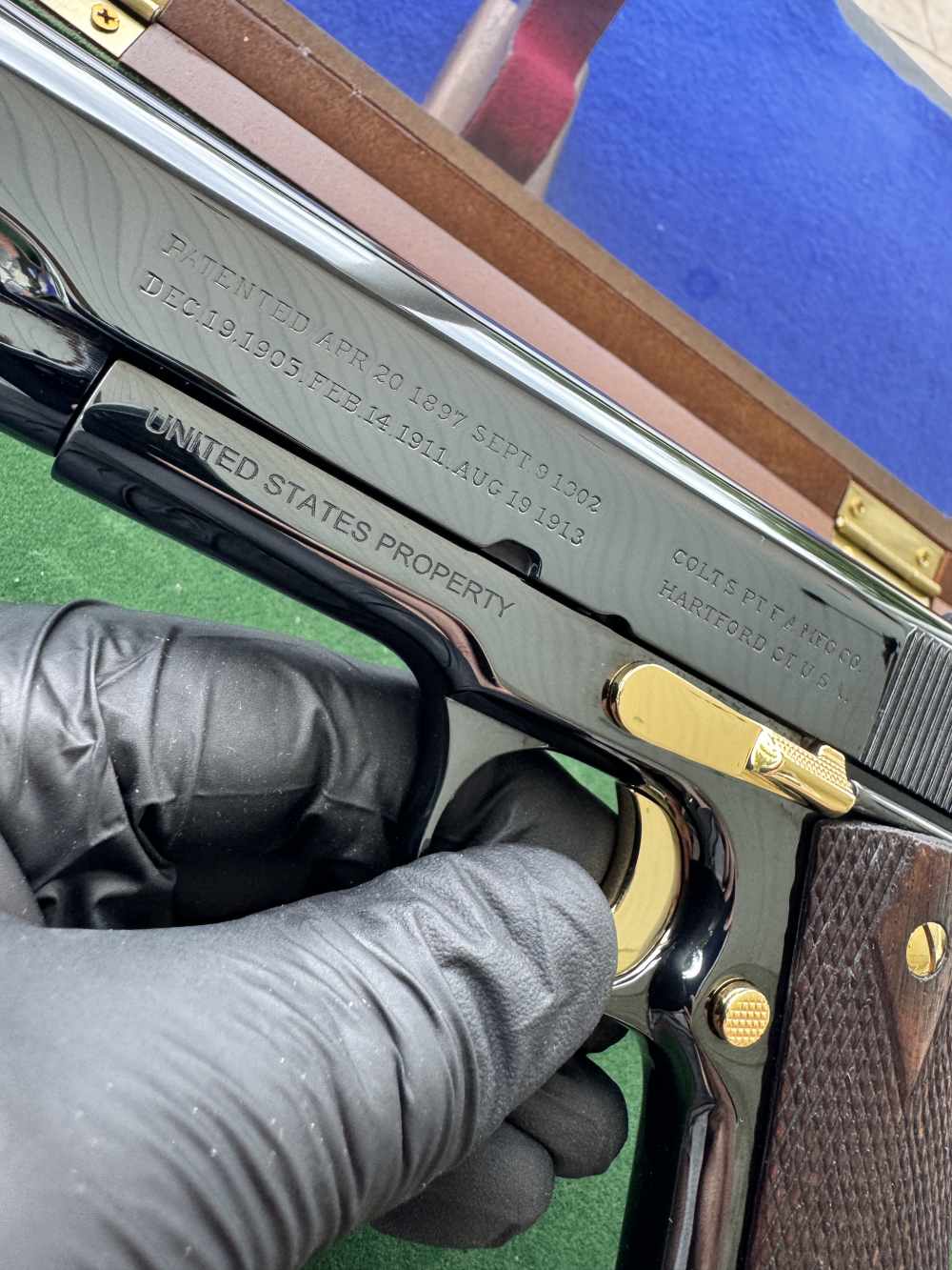 1917 Colt 1911 U.S. Property .45 ACP WW1 Pony Gold Accents C&R-img-6