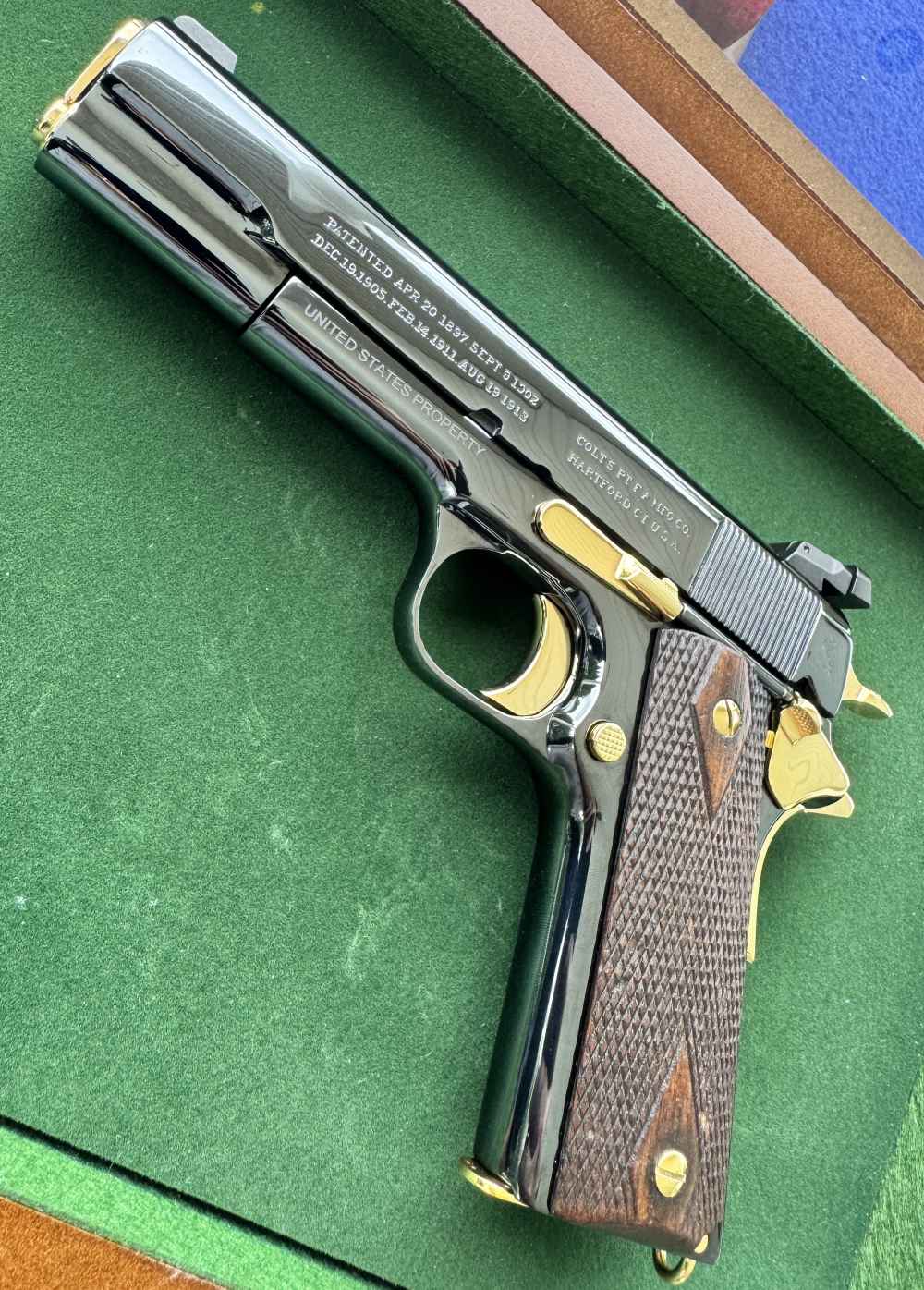 1917 Colt 1911 U.S. Property .45 ACP WW1 Pony Gold Accents C&R-img-0