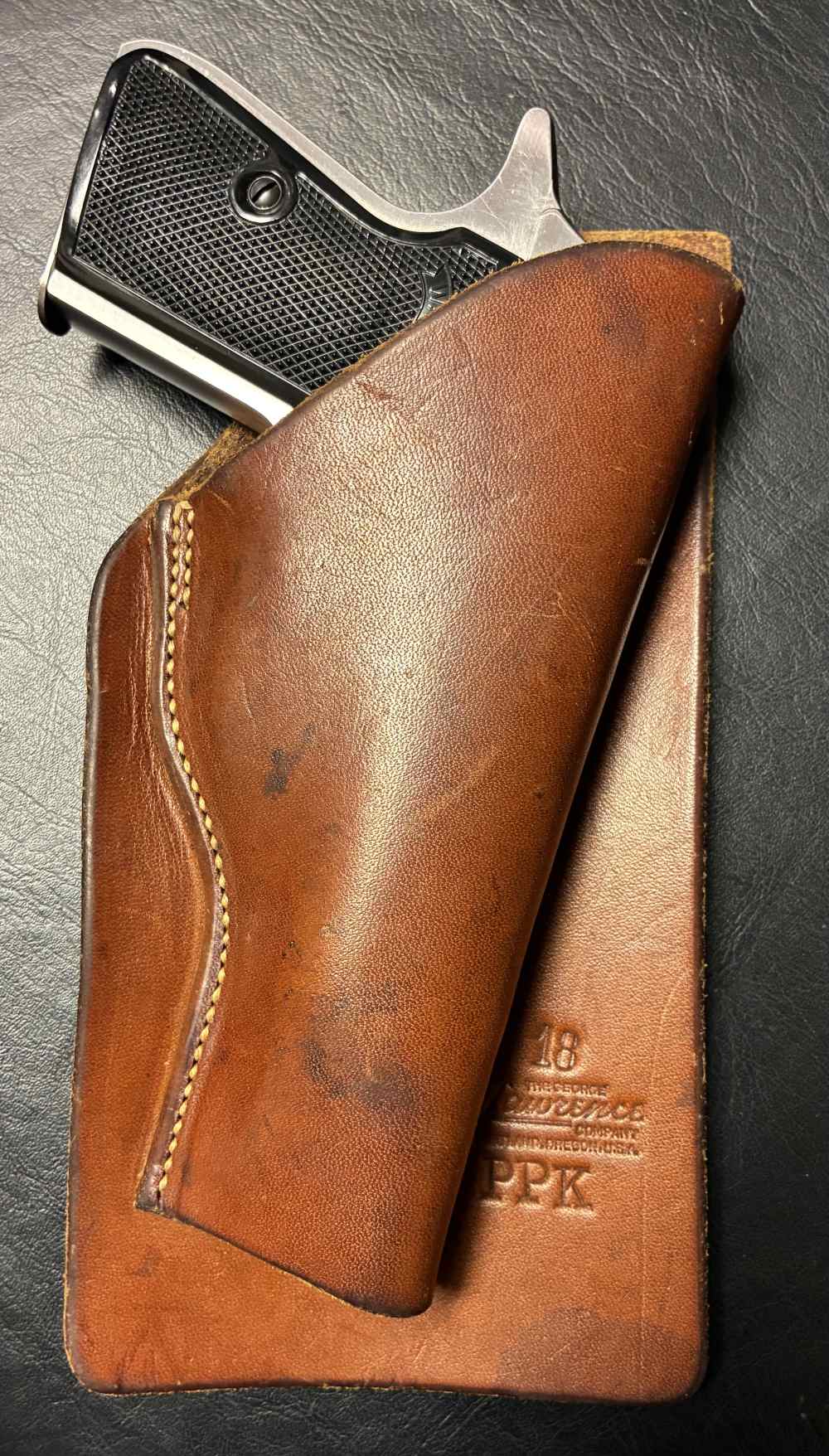 George Lawrence PPK 18 Leather Belt Holster-img-0