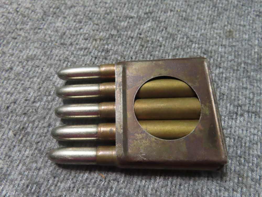 2 ORIGINAL FULL CLIPS OF GEW 88 GERMAN COMMISSION RIFLE 8mm MAUSER AMMO-img-5