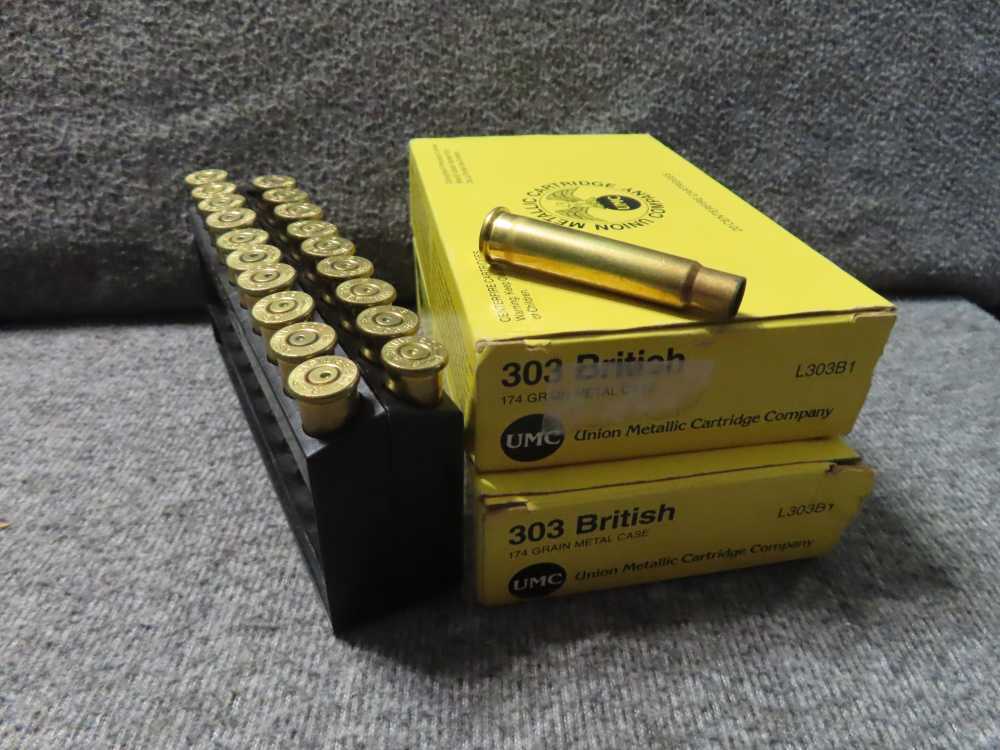 2 BOXES, 40 PIECES OF REMINGTON MADE .303 BRITISH CALIBER ONCE FIRED BRASS-img-0
