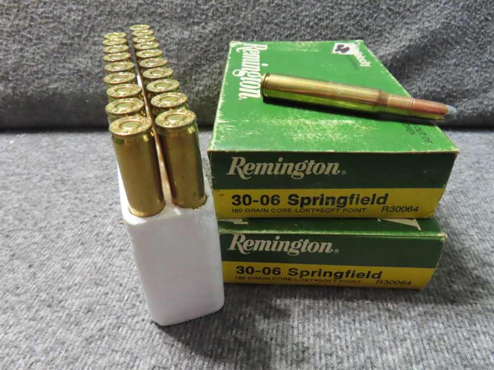2 FULL BOXES, 40 ROUNDS REMINGTON FACTORY MADE .30-06 CALIBER AMMUNITION-img-0