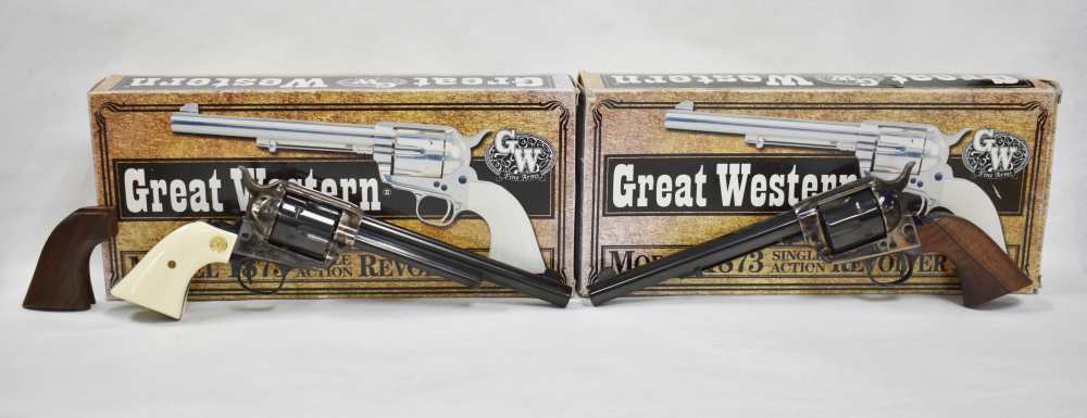 PAIR OF SEQUENTIAL EMF CALIFORNIAN CCH 1873 SAA .45 COLT 7.5" PENNY SALE-img-0