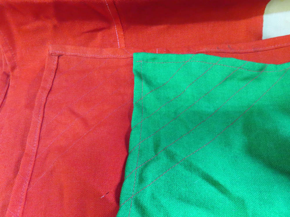 VINTAGE FLAG OF KUWAIT DATED 1978 ON THE HOIST END WITH OTHER WRITTING-img-13