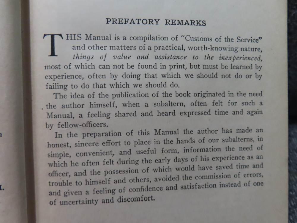 1917 DATED OFFICERS' MANUAL WRITTEN BY COLONEL JAS. A. MOSS U.S. ARMY-img-4