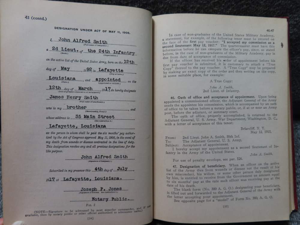 1917 DATED OFFICERS' MANUAL WRITTEN BY COLONEL JAS. A. MOSS U.S. ARMY-img-8