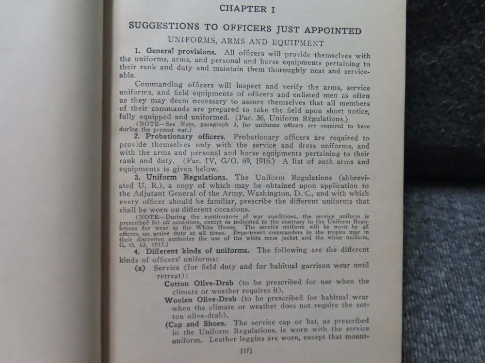 1917 DATED OFFICERS' MANUAL WRITTEN BY COLONEL JAS. A. MOSS U.S. ARMY-img-5