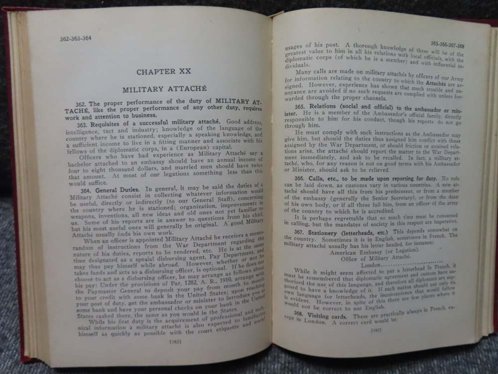 1917 DATED OFFICERS' MANUAL WRITTEN BY COLONEL JAS. A. MOSS U.S. ARMY-img-10