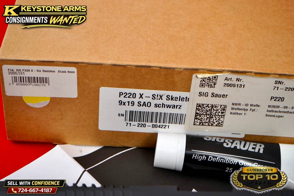 Extremely Rare SIG Sauer Mastershop P220 X6 SKELETON SCHWARZ 9mm NIB GRAIL-img-3
