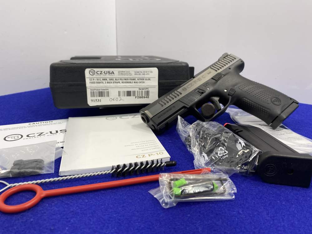 2021 CZ P-10 C 9mm Black 4" *AMAZING COMPACT-SIZE STRIKER-FIRED HANDGUN*   -img-3