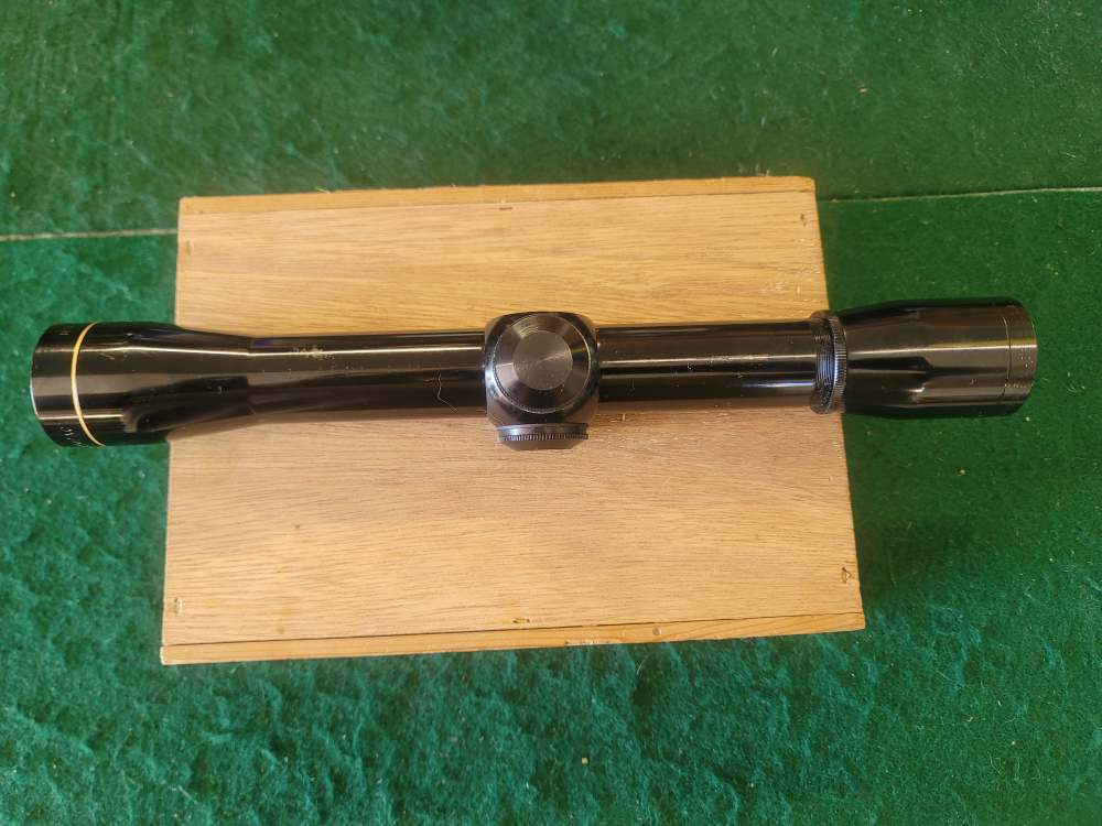 Leupold m8 4x Compact rifle scope gloss blue duplex crosshairs-img-0
