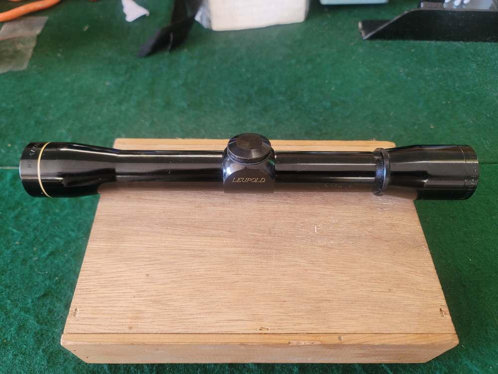 Leupold m8 4x Compact rifle scope gloss blue duplex crosshairs-img-1