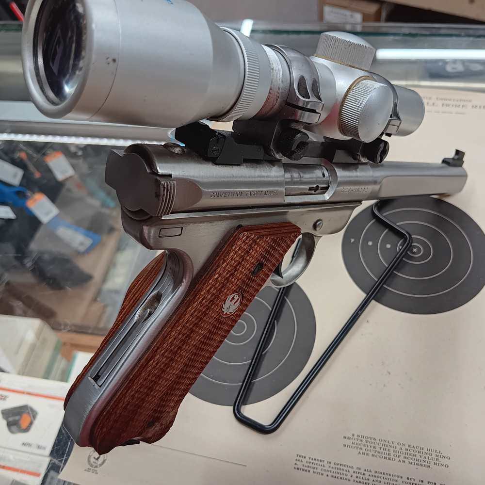 Ruger MKII Competition Target Model 22lr W/ Swift 2X scope-img-2