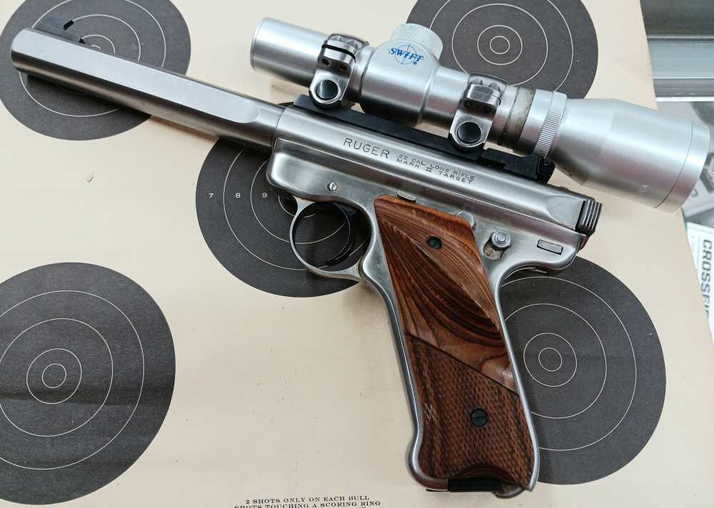 Ruger MKII Competition Target Model 22lr W/ Swift 2X scope-img-0