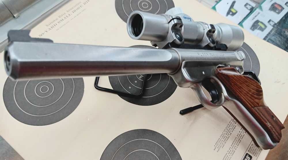 Ruger MKII Competition Target Model 22lr W/ Swift 2X scope-img-7