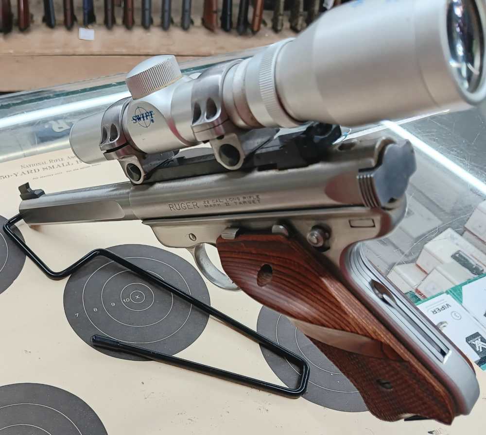 Ruger MKII Competition Target Model 22lr W/ Swift 2X scope-img-3