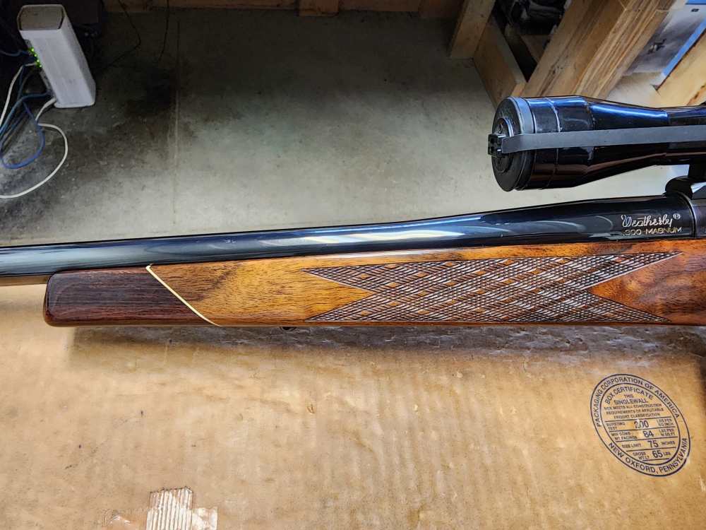 PICS! USED 1969 WEATHERBY MARK V DELUXE 300 WBY 26" REDFIELD 2-7X W GERMANY-img-28