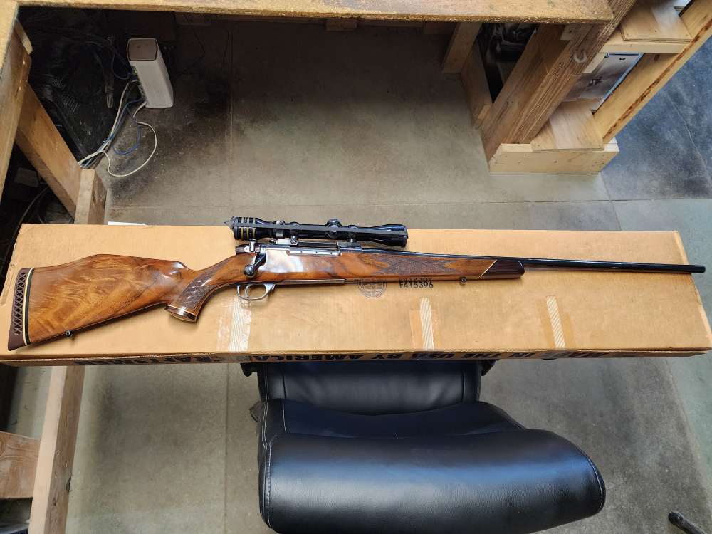 PICS! USED 1969 WEATHERBY MARK V DELUXE 300 WBY 26" REDFIELD 2-7X W GERMANY-img-1