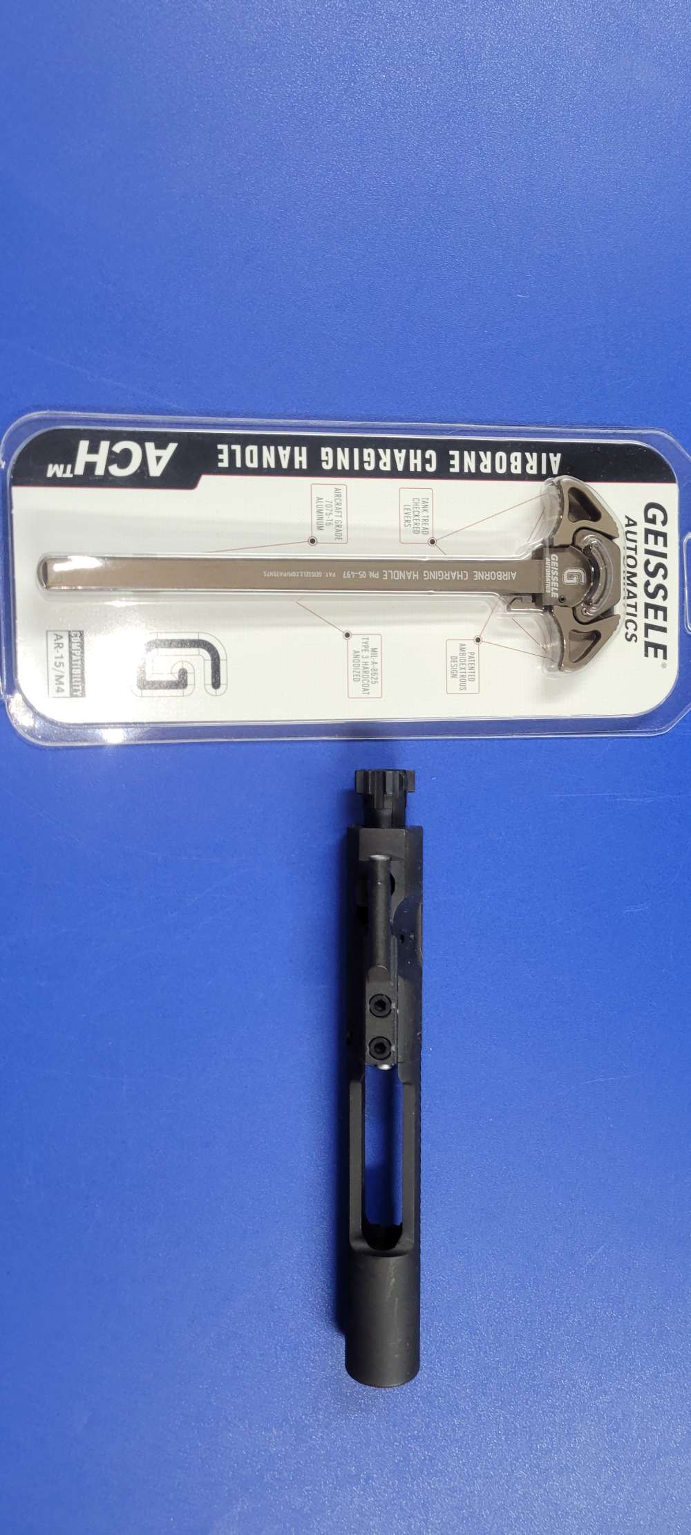 AR 15 M16 223 5.56 BCG Bolt Carrier Group & Geissele ACH DDC Charge Handle-img-1