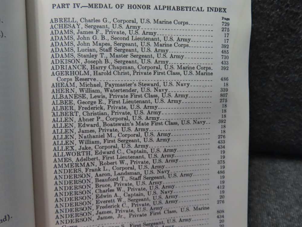 MEDAL OF HONOR RECIPIENTS 1863-1973 REFERENCE BOOK BY U.S. VETERANS AFFAIRS-img-18