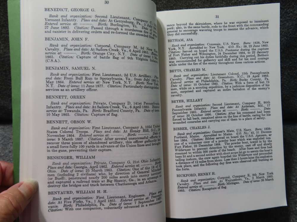 MEDAL OF HONOR RECIPIENTS 1863-1973 REFERENCE BOOK BY U.S. VETERANS AFFAIRS-img-7