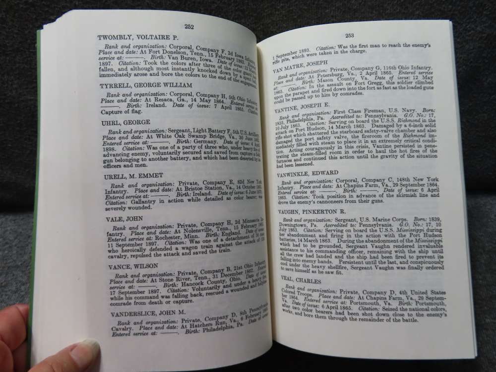 MEDAL OF HONOR RECIPIENTS 1863-1973 REFERENCE BOOK BY U.S. VETERANS AFFAIRS-img-9