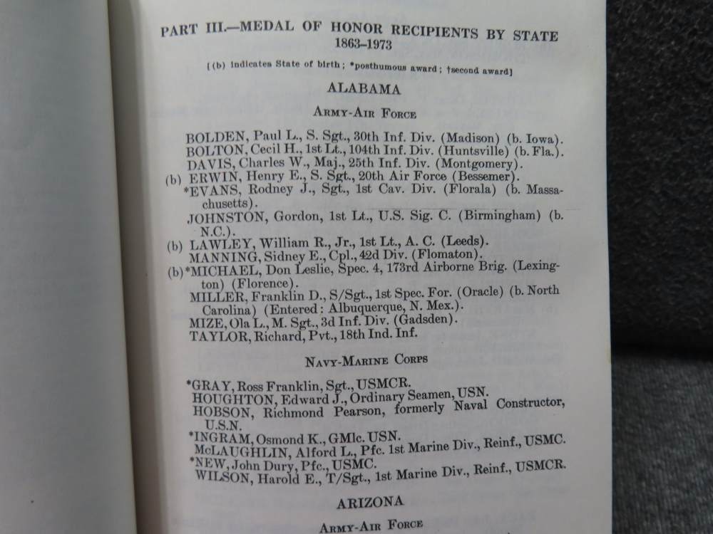 MEDAL OF HONOR RECIPIENTS 1863-1973 REFERENCE BOOK BY U.S. VETERANS AFFAIRS-img-15