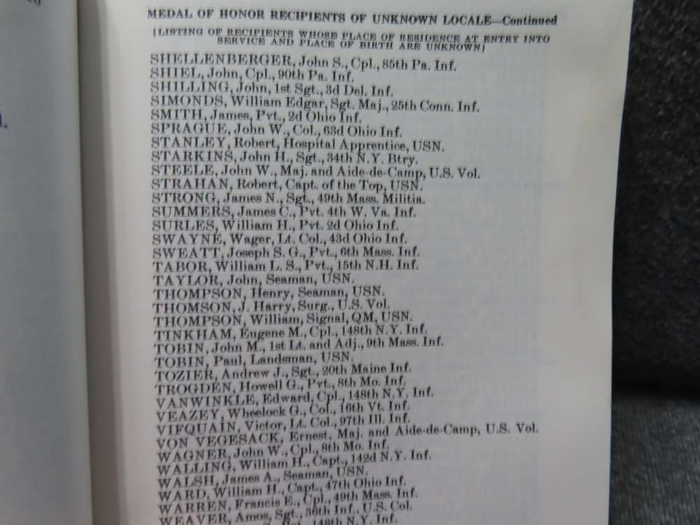 MEDAL OF HONOR RECIPIENTS 1863-1973 REFERENCE BOOK BY U.S. VETERANS AFFAIRS-img-17