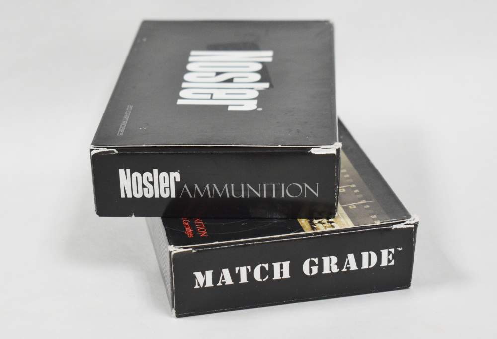NOSLER 33 NOSLER 300GR CUSTOM COMPETITION  X2 20RD BOXES AMMO PENNY SALE-img-3