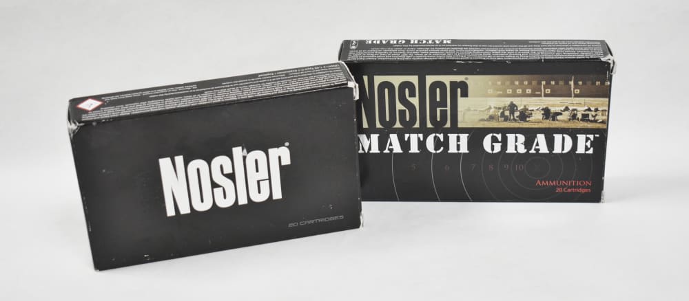 NOSLER 33 NOSLER 300GR CUSTOM COMPETITION  X2 20RD BOXES AMMO PENNY SALE-img-0