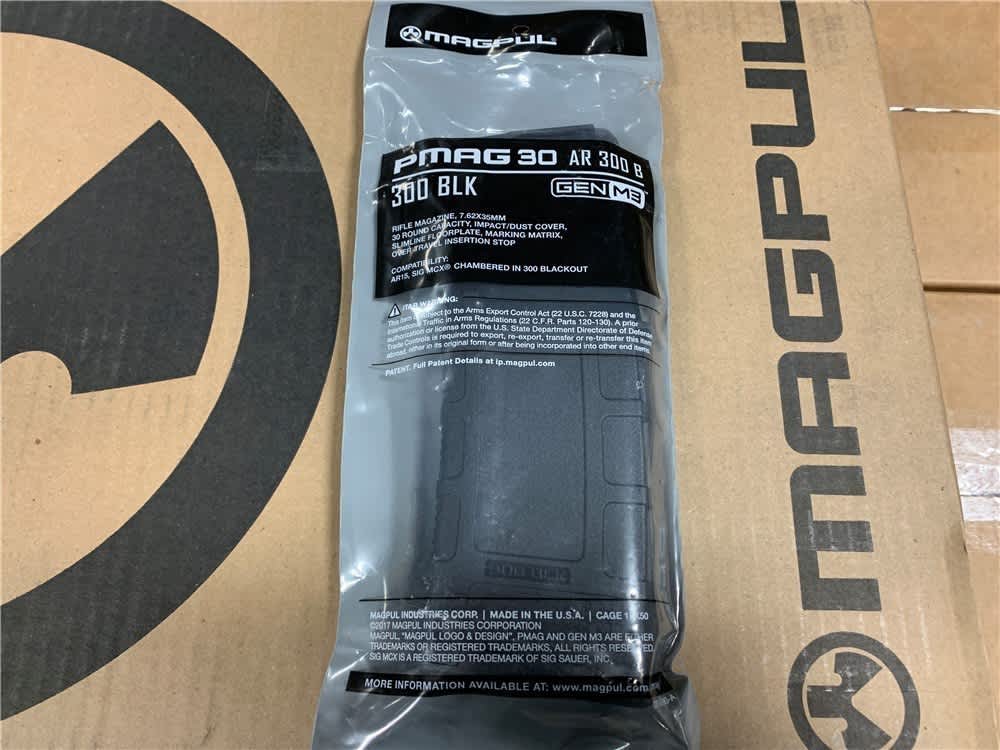 (5) Magpul Pmag M3 .300 AAC Blackout 30 Round Magazine MAG800-BLK-img-0
