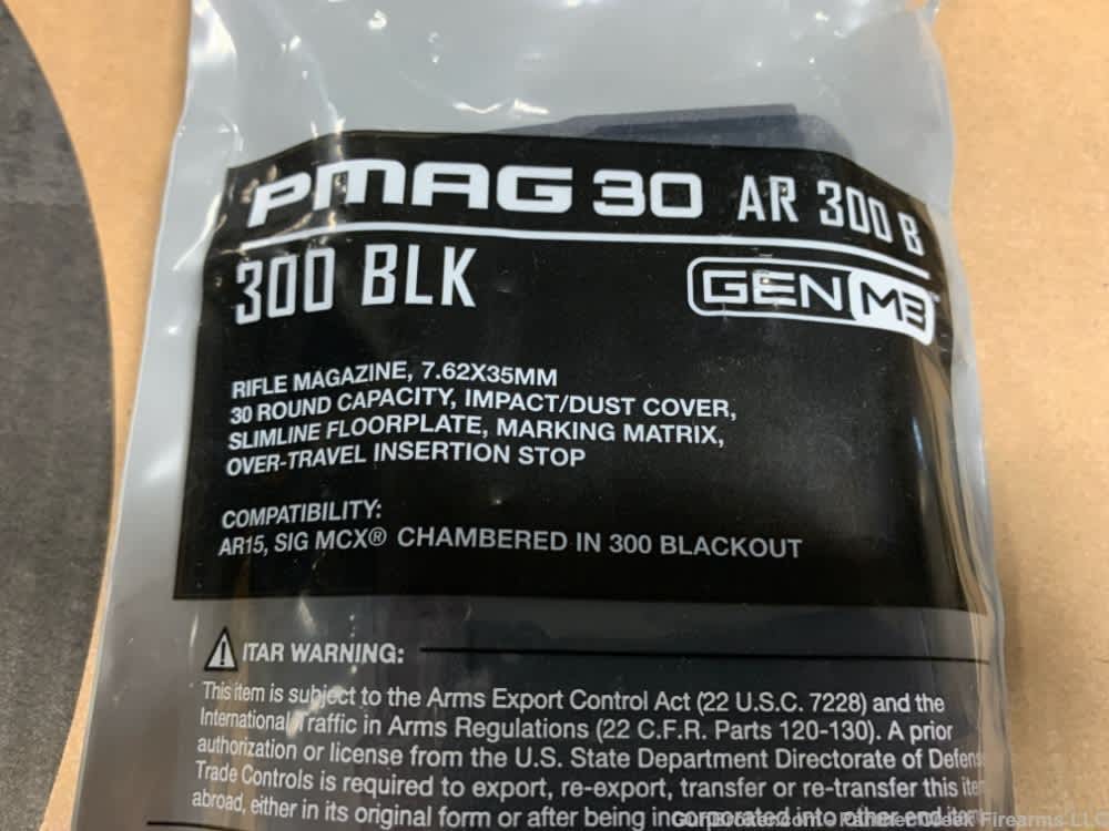 (5) Magpul Pmag M3 .300 AAC Blackout 30 Round Magazine MAG800-BLK-img-1
