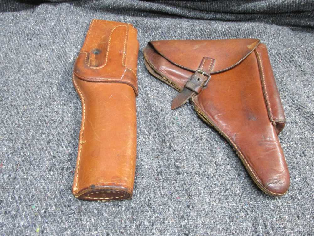 2 HOLSTERS-GERMAN LUGER & AUDLEY FOLSOM FOR THE COLT WOODSMAN-img-0