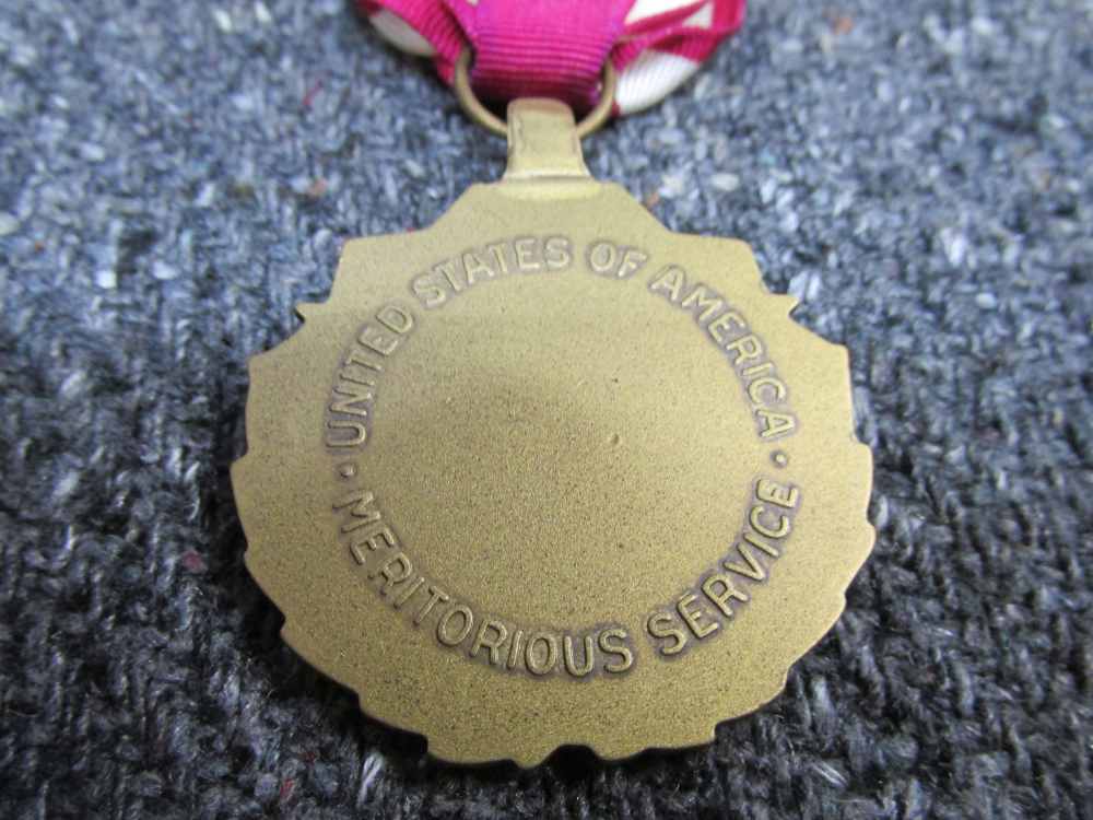 2-U.S. MERITORIOUS SERVICE MEDALS/RIBBONS/LAPEL PINS IN CASES-NICE LOOKING-img-11